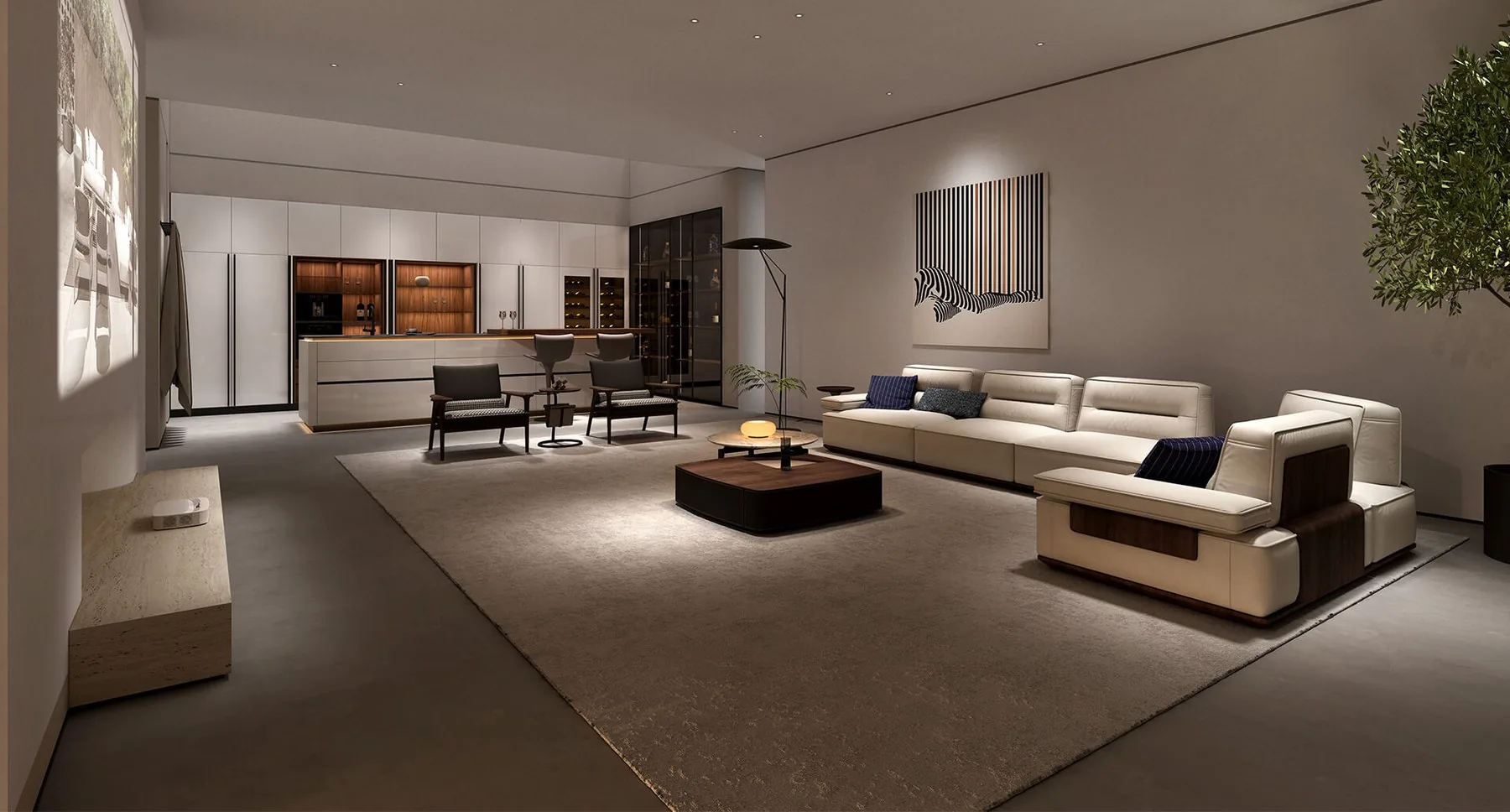 Aménagement showroom FORMA, mise en situation mobilier