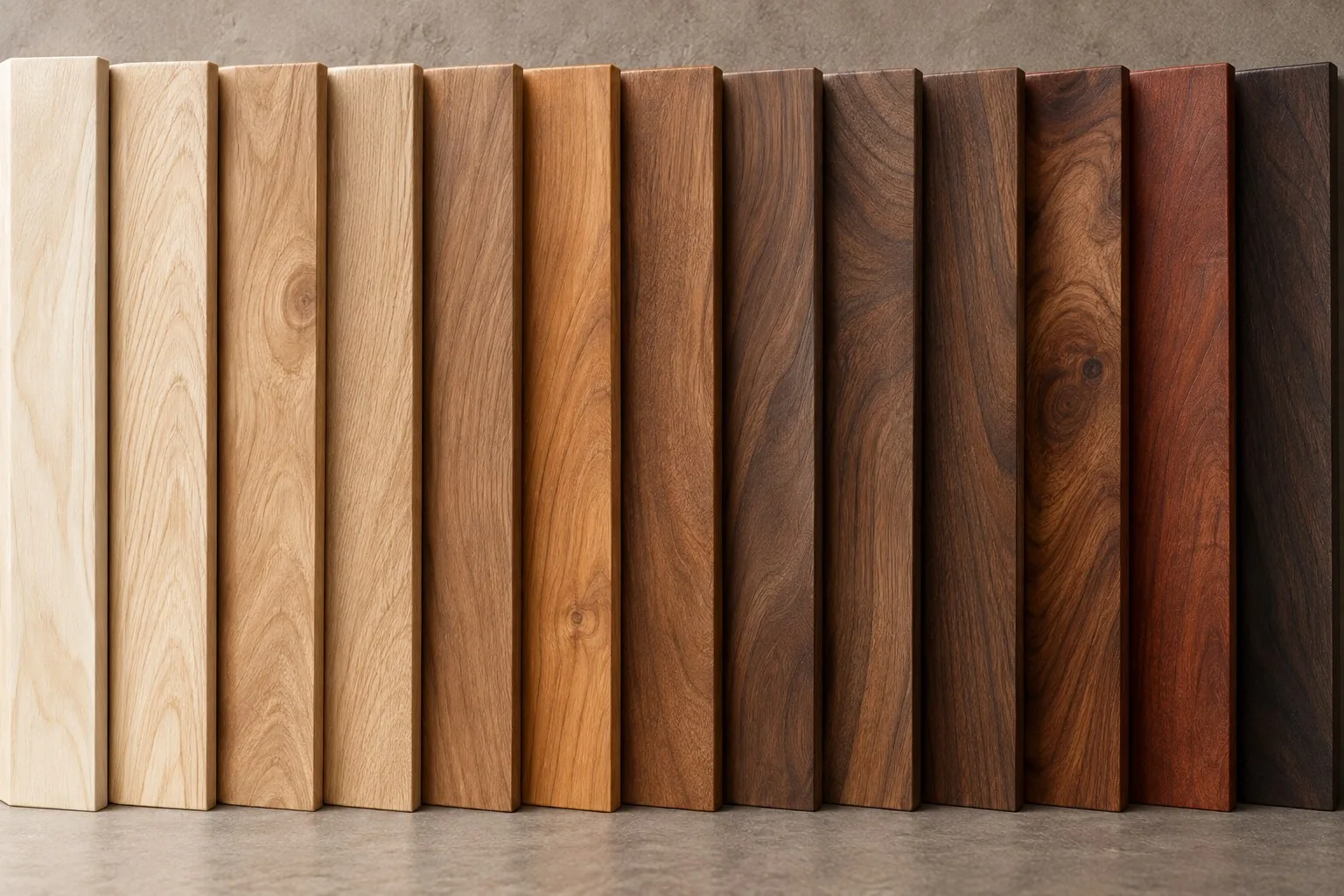 Nuancier de bois massifs